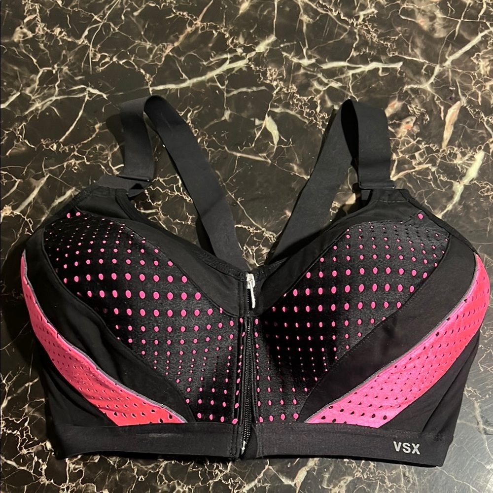 VSX Women's Black and Pink Sports Bra